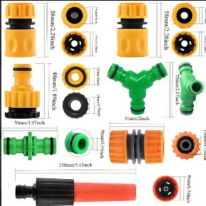 17-delige Tuinslang Snelkoppeling Set – 4-weg Waterleiding Adapters met Lekvrije Verbindingen