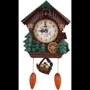 Allecto Plus - Wandklok Vogelgeluiden met Zang – Antieke Woondecoratie voor Huis en Tuin - Klokkenuitslag