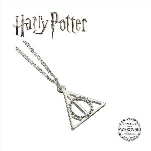 The Carat Shop - Harry Potter - Zilveren Deathly Hallows Ketting - met kristallen
