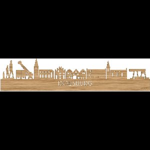 Skyline Doesburg Bamboe hout - 120 cm - Woondecoratie - Wanddecoratie - Meer steden beschikbaar - Woonkamer idee - City Art - Steden kunst - Cadeau voor hem - Cadeau voor haar - Jubileum - Trouwerij - WoodWideCities