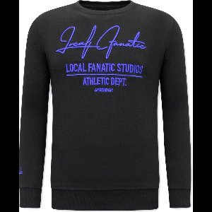 Heren Sweater - Athletic Dept. - Zwart / Blauw