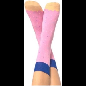 Doiy Sokken Donut Katoen/polyester Roze/blauw One-size