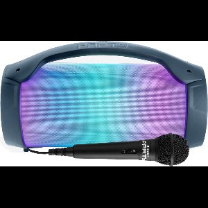 Heldere Bluetooth-luidspreker en Bigben Party BT Lite bedrade microfoon blauw