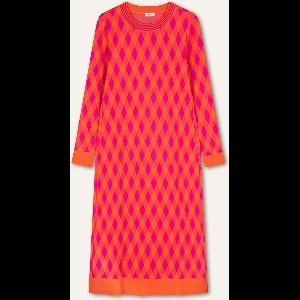 Oilily - Dazzling jersey dress long sleeves - Roze - XS