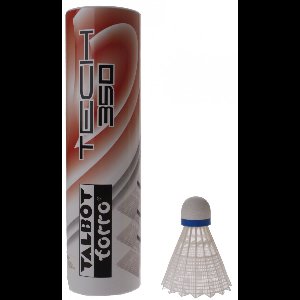 Talbot Torro Badminton Shuttles Tech 350 Wit/blauw 6 Stuks