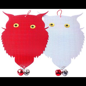 Gigicial Vogelverjager Uil - Lokuil - Veilig En Niet-Giftig + Effectieve Functie - 2 Stuks - Tuin En Terras Rood