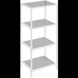 Badkamerplank – 4 planken – Leigrijs/Parelwit