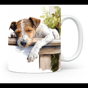 Mok Fox terrier Beker voor koffie of tas voor thee, cadeau voor dierenliefhebbers, moeder, vader, collega, vriend, vriendin, kantoor, opa, oma, hond, kerst, sinterklaas, verjaardag