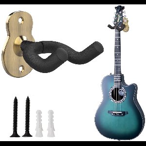 Unyqoos® Metalen gitaarhouder voor wandmontage met draaibare kop en sponsbescherming