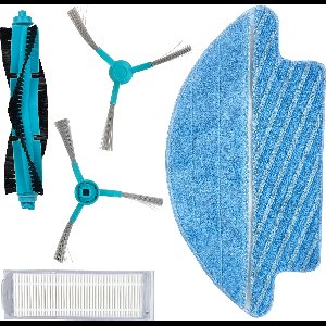 PARTS4® Robotstofzuiger vervangingsset geschikt voor Cecotec Conga 3290 t/m 3790 series | 5-delige set met middenborstel, zijborstel (2 x), lamellen filter, mop doek