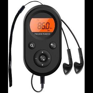 longziming -Persoonlijke zakradio - Draagbare Zakradio - Mini Draagbare Radio - met AM/FM-Ontvangst - Slank Ontwerp - Verlicht Display en Oplaadbare Batterij
