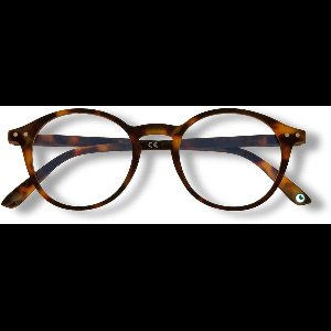 Ear2Ear leesbril Kirby-01 bruin rond montuur +2.00 incl. opbergpouch en verpakking