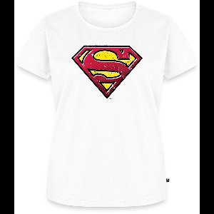 Superman S Schild Used Look Premium T Shirt Dames