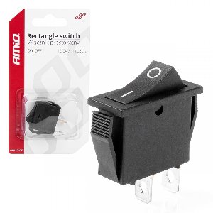 AMIO 03081 - Rechthoekige Schakelaar - Zwart - 12V 20A - ON/OFF - Universeel