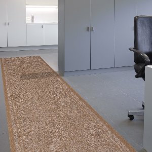 JYG Tapijtloper Club Beige 66 x 1000 cm (=10m) - Keukenloper - Anti Slip - snijdbaar