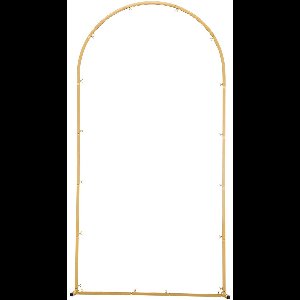 Gouden Metalen Boog Achtergrondstandaard, 2 X 1 m, Duurzaam Frame, Eenvoudige Installatie, 1 Set Decoratieve Boog voor Bruiloften, Verjaardagen, Diploma-Uitreikingen, Feestdagen en Ceremonies