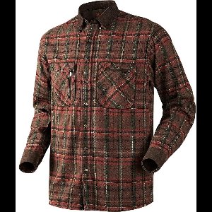 Härkila red check outdoorhemd jacht hemd flanelle hemd houthakkershemd maat XL
