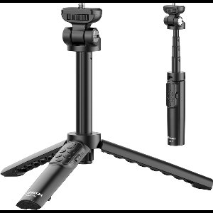 Ulanzi RMT-01 selfiestick statief met Bluetooth remote - Voo camera & smartphone – Uitschuifbaar tot 18,4 cm – Zwart