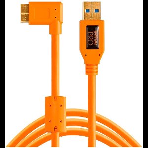 Tether Tools TetherPro USB 3.0 A male to Micro B Right Angle 4.6 m - Oranje