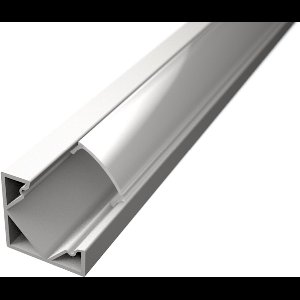 Leddle  - Aluminium Hoekprofiel Wit Voor  Led Strip, Inclusief Dekking Voor Profiel-Slim line -200CM (2M)