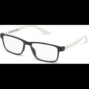 Nordic Vision NPBG Västervik Leesbril +2.00 - Zwart frame, witte temples