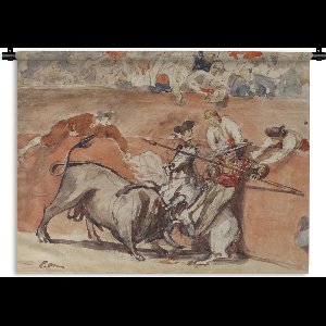Wandkleed - Wanddoek - Bullfight - Edouard Manet - 60x45 cm - Wandtapijt