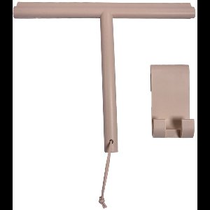 SEZGoods Siliconen Douchewisser 24 cm – Beige - Luxe Trekker Douche - Ophanghaak Zonder Boren - Douche Trekker Beige