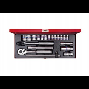 King Tony Dopplagset 3/8" 20 Delig 6-22mm met Ratel & Accessoires