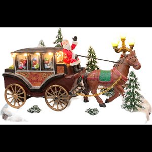 Oosterik home - Kerstman Met Paard & Wagen