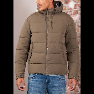 Aquascutum Sp hooded puffer - army green