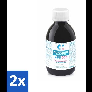 2 x Curasept - Mondspoeling - 0,05% Chloorhexidine - Voor Mondhygiëne & Tandvlees - 200 ml - Mondverzorging - Mondspoeling - Chloorhexidine - Fluoride - Tandenverbleking