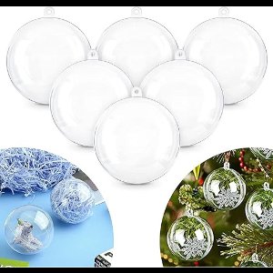 Kerstballen Set - Acrylballen - DIY kerstballen decoratie - 8 cm - 20 stuks - Transparant