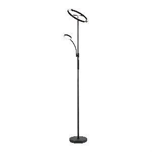 FL2011 LED Vloerlamp met Leeslamp – 20W + 7W – Afstandsbediening & Dimbaar – 3 Lichtkleuren (3000K-6500K) – Modern Zwart