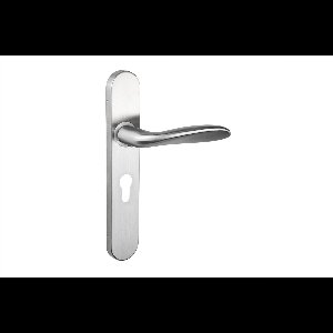 Lavuzo deurkruk Benevento RVS met afgerond schild PC55 | Per set | Deurklink met schild