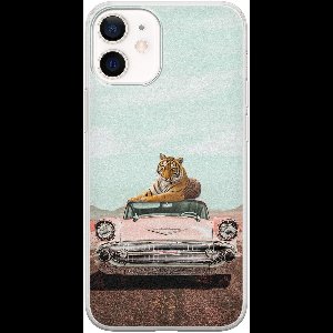 Hoesje geschikt voor iPhone 12 Mini - Chill tijger - Soft Case - TPU - Print - Multi - ELLECHIQ