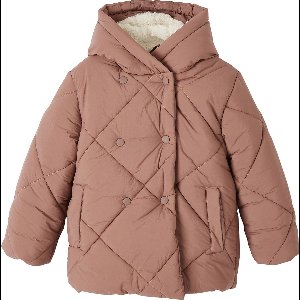 Vertbaudet Donsjack met capuchon voor meisjes met sherpa voering