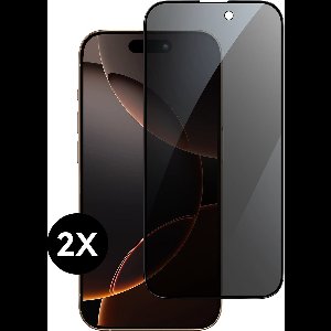 Screenprotector geschikt voor iPhone 16 Plus Screenprotector Privacy Privé Glas Gehard Tempered Glass Full Cover - Screenprotector geschikt voor iPhone 16 Plus Screen Protector Privacy Screen Cover - Volledig dekkend - 2 stuks