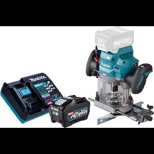 Makita RP 001 GT101 Draadloze bovenfrees 40 V max. 12 mm borstelloos + 1x accu 5.0 Ah + lader
