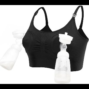 JustValue Borstkolf BH - Maat M - Handsfree Kolfbeha - Voedingsbh - Kolf BH - Zwart