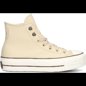 Converse Chuck Taylor All Star Lift Hi Sneakers Dames - Leren Sneaker - Beige - Maat 36
