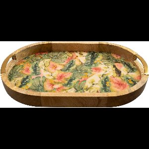 TS Collection - Dienblad Monstera mystery - 40x26x4 - Metaal & Epoxy - Exclusieve woonitems voor binnen - Handgemaakt - Unieke print - Designed by Lammie