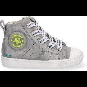 BunniesJR 221235-284 Jongens Hoge Sneakers - Grijs - Nubuck - Veters