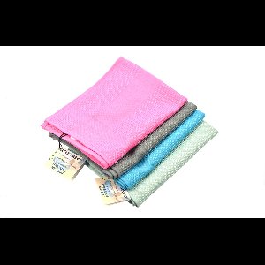 Poleerdoeken 4 stuks| 80% Polyester, 20% Polyamide | 100% Streeploos Resultaat | Pluisvrij | Machinewasbaar tot 40°C | Ideaal voor Glas en Spiegels | Blauw en Grijs | 42 x 68 cm | Set van 4