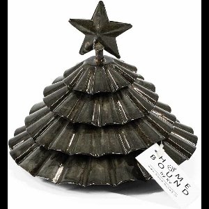 HomeBound by KY | Metalen kerstboom olive | 3x12x10,5cm | kerst decoratie | kerstboompje