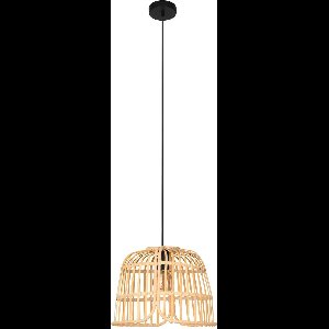 EGLO Glyneath Hanglamp - E27 - Ø 37,5 cm - Zwart/Hout