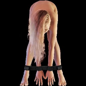 Shots - Ouch! Spreidstang met Hand- en Enkelboeien black