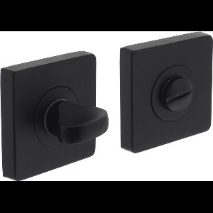 Intersteel Rozet toilet-/badkamersluiting vierkant mat zwart