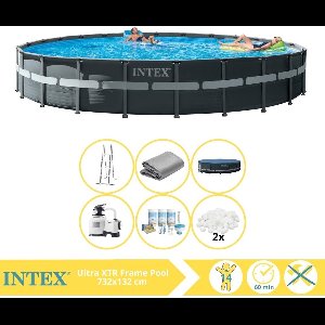 Intex Ultra XTR Frame Zwembad - Opzetzwembad - 732x132 cm - Inclusief Onderhoudspakket en Filterbollen