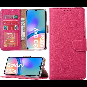 Hoesje geschikt voor Samsung Galaxy A05s bookcase met pasjeshouder - Roze