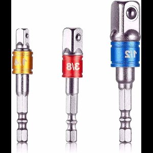 ByShane - Verlengstuk voor Impact Boor Tool, 1/4", 3/8" en 1/2" Hex Shank Socket Adapter